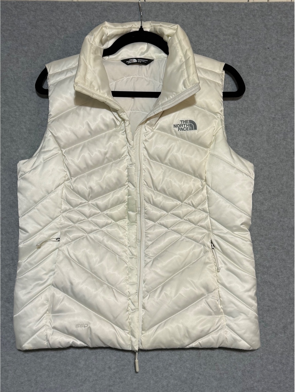 The North Face 550 Down White Puffer Vest Full Zip Womens Size M Medium